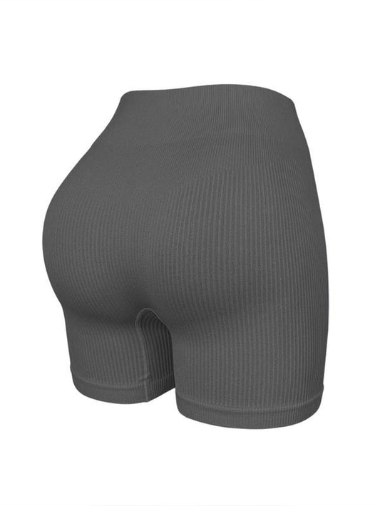 Women'S Plain Ribbed High Waist Sports Gym Shorts, Basketball Shorts, Seamless Skinny Biker Shorts for Gym Workout Cycling Treadmill Running, Gym Clothes, Summer Clothes Women Gym Shorts