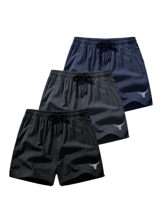 Men'S Solid Color Gym Shorts, Quick Drying Breathable Comfortable Gym Shorts, Casual Outdoor Gym Shorts for Men, Solid Sports Shorts