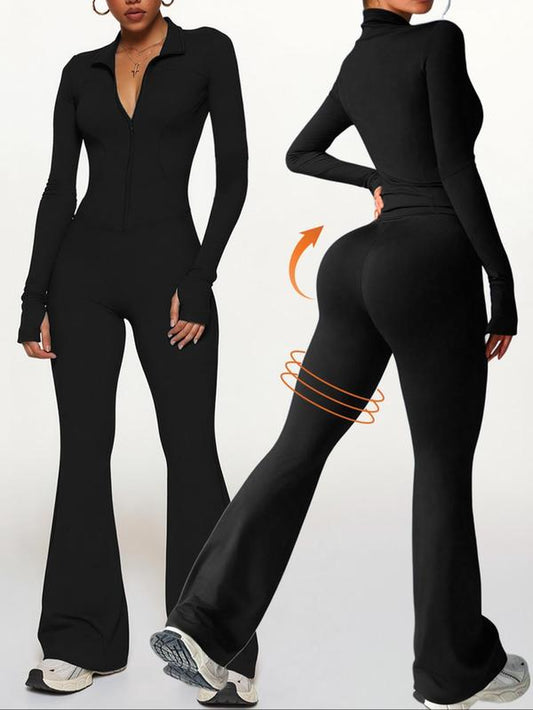 Women'S Slim Fit Workout Set, Long Sleeve Sports Jacket & High Waist Leggings, Comfortable Fashion Running Gym Clothes, Gym Tights Clothes, 2 Piece