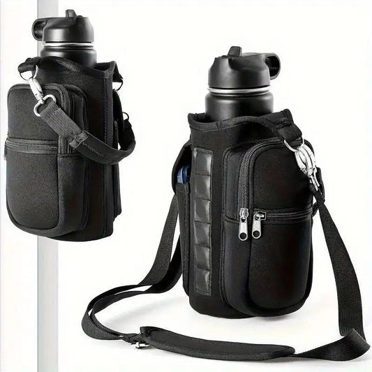 Magnetic Water Bottle Holder Strap Gym Bag for Sport Sling Bag for Men and Women - Keep Your Items off the Dirty Gym Floor with Magnetic Water Bottle Holder